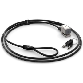 Kensington Cable Lock For Notebook - 1.80 M Cable - Black, Silver - Carbon Steel, Plastic - For Surface Pro 8, Surface Go 3 K68134WW