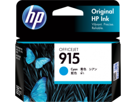 HP 915 Cyan Original Ink Cartridge 3Ym15Aa