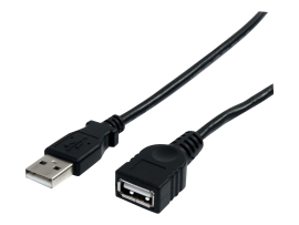 Startech 2M USB2.0 A To A Extension Cable, M/F, Black, Ltw USBEXTAA6BK