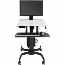 WorkFit-C, Single Hd Sit-Stand Workstation For Heavy Display (7.3 To 12.7 Kg) - Black 24-216-085