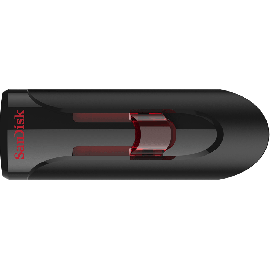 SanDisk Cruzer Glide 3.0 USB Flash Drive, CZ600 256GB, USB3.0, Black With Red Slider, Retractable Design, 5Y SDCZ600-256G-G35