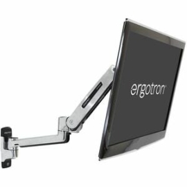 Lx Sit-Stand Wall Mount LCD Arm 7-25 Lbs / 3.2-11.3 Kg (Polished Aluminum) 45-353-026
