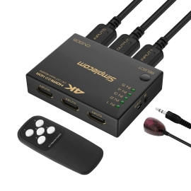 Simplecom CM305 Ultra Hd 5 Way Hdmi Switch 5 In 1 Out Splitter 4K@60Hz CM305