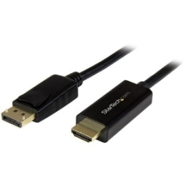 StarTech.com 3ft (1m) DisplayPort To HDMI Cable, 4K 30Hz Video, DP 1.2 To HDMI Adapter Cable Converter For HDMI Monitor/Display, Passive - Cable For Ultrabook, Projector, Tv, Workstation - First End: 1 X 20-pin DisplayPort 1.2 Digital Audio/Video - Male