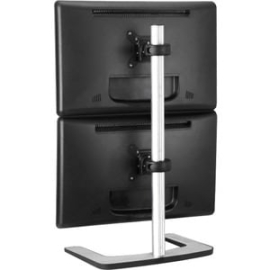 Vfs-Dv Dual Vertical Freestanding Mount - Each Monitor To 38" & 12kg (26.5lb) Flat 9kg (20lb) Curved - 20deg¸ Swivel - Silver Vfs-dv