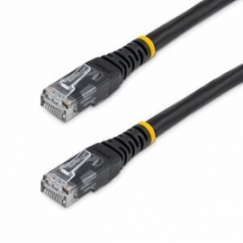 StarTech 10ft CAT6 Ethernet Cable - Black Molded Gigabit - 100W PoE Utp 250Mhz - Category 6 Patch Cord Ul Certified Wiring/TIA - 10ft Black CAT6 Ethernet Cable Delivers Multi Gigabit 1/2.5/5Gbps & 10Gbps Up To 160ft - 250Mhz - 24 Awg Stranded 100% Copper
