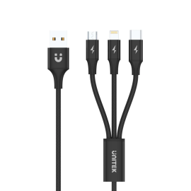 Unitek 1.2m 3-in-1 Usb-a To Usc-C & More C14049BK