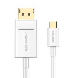 Ugreen USB Type C To DP Cable 1.5m (White) 40420 ACBUGN40420
