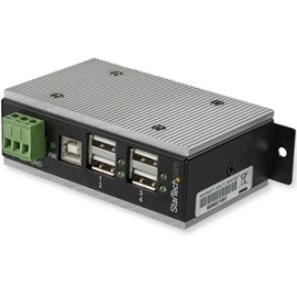 StarTech.com USB Hub - USB Type B - External - Black, Silver - Taa Compliant - 4 Total USB Port(s) - 4 USB 2.0 Port(s) - Pc HB20A4AME