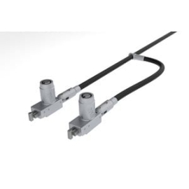 NG04DHT Dual-Head Compact T-Bar Locks - Individually Keyed - 1.8m Pvc Coated Braided Steel NG04DHT