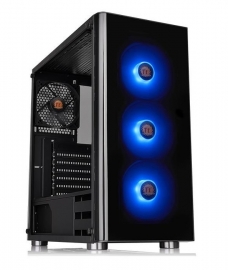 Thermaltake Mid-Tower Case: V200 TG RGB - Black - 500W PSU Included3x 120mm RGB-LED Fans, 1x 120mm Fan, 1x USB 3.0, 2x USB 2.0, Tempered Glass Side Panel, Supports: ATX/mATX/mini-ITX CA-3K8-50M1WA-01