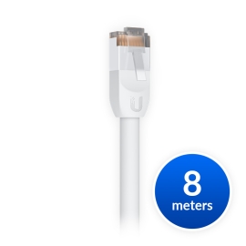 Ubiquiti UniFi Patch Cable Outdoor 8M White, Single Unit, All-weather, RJ45 Ethernet Cable, Category 5e UACC-Cable-Patch-Outdoor-8M-W