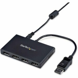 StarTech.com 4-Port DisplayPort 1.2 Splitter, DisplayPort To 4x DP Multi-Monitor Adapter, Quad 1080p 60Hz Computer Mst Hub, Windows Only~4-Port Multi Monitor Adapter, DisplayPort 1.2 Mst Hub, 4x 1080p, DP Video Splitter For Extended Desktop Mode, Windows