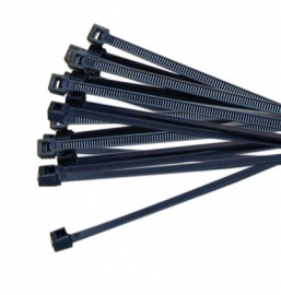 Generic 4.8x200-BLACK-50 Cable Ties: 4.8 x 200mm Black 50pcs