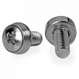 Startech 12-24 Server Rack Screws - 50 pack - Mounting Screws for Rack and Server Cabinets - Nickel-Plated (CABSCRWS1224)