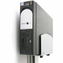 Vertical Computer Wall Mount Universal CPU Holder (Silver) 97-468-202