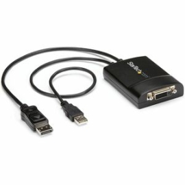 StarTech.com DisplayPort To Dvi Dual Link Active Adapter, DisplayPort To Dvi-D Adapter/Video Converter 2560x1600 60Hz, DP To Dvi Adapter - 1 X 20-pin DisplayPort Digital Audio/Video - Male, 1 X 4-pin USB Type A - Male - 1 X 19-pin Dvi-D (Dual-Link) Digit