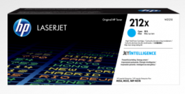 HP 212X CYAN HIGH YIELD TONER - APPROX 10K PAGES - FOR M554, M555, M558 SERIES W2121X