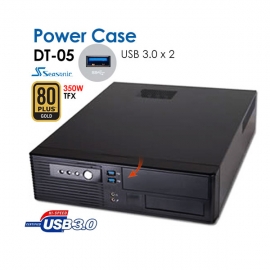 Powercase Dt05 Slim Desktop With 2 X Usb3.0 Ports + Bonus Seasonic 350w Tfx 80plus Gold Psu Caspowdt05u3350g