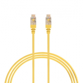 2.5M Cat 6A Rj45 S/Ftp Thin Lszh 30 Awg Network Cable. Yellow