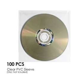 Cd-Dvd Clear Pvc Sleeve Hold 1 Disc (100PCS/Pack) BMDINTSLECLPVC100