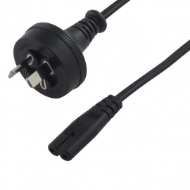 8Ware 2 Pin Core Power Cable 2m Au Plug 240v To Iec C7 Figure Eight Female Appliance Wall Duty For Notebook Ac Adaptor Pos Oem ~Cbpow-2C Hpl240/8B RC-3078C7-OEM