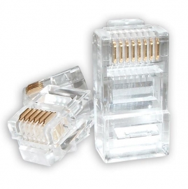 Astrotek Rj45 Connector Modular Plug Crimp 8p8c Cat5e Lan Network Ethernet Head 2 Prong Blade 3u"