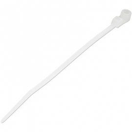 Startech 10cm(4in) Cable Ties with Mounting Hole - 2mm(1/16in) wide 24mm(7/8in) Bundle Dia. 8kg(18lb) CBMZTS10N4