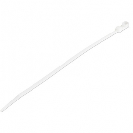 Startech 20cm(8in) Cable Ties with Mounting Hole - 4mm(1/8in) wide 52mm(2in) Bundle Diameter 22kg(50lb) CBMZTS10N8