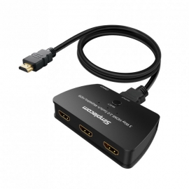 Simplecom CM323 3 Way HDMI 2.0 Switch 3 IN 1 OUT Ultra HD 4K 60Hz HDR HDCP 2.2 (CM323)