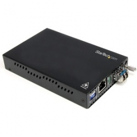 StarTech.com Transceiver/Media Converter - Taa Compliant - 2 Port(s) - 1 X Network (Rj-45) - Duplex Lc Port - Optical Fiber, Twisted Pair - Multi-mode - 850 Nm Fiber - Gigabit Ethernet - 1000Base-T, 1000Base-SX/LX - 550 M - Ac Adapter - Rack-mountable, D