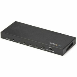 StarTech.com 4 Port HDMI Splitter - 4K 60Hz - 1x4 Way HDMI 2.0 Splitter - Hdr - ST124HD218 - Displays The Same Image With Sound On 4 Screens - Splits An HDMI Video Signal Up 4K 60Hz - 4:4:4 Chroma; Up To 18Gbps (HDMI 2.0b) - Hdr; Hdcp 2.2 To Hdcp 1.4 Con