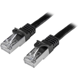 StarTech.com 2m Cat6 Patch Cable - Shielded (Sftp) Snagless Gigabit Network Patch Cable - Black - Deliver High-performance Gigabit Network Connections, Free Of Noise & Emi/Rfi Interference - Cat6 Cable - 2m Cat6 Patch Cable - Black Cat 6 Patch Lead - Bla