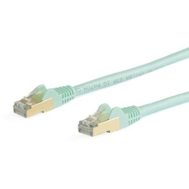 StarTech.com 5m CAT6a Ethernet Cable - 10 Gigabit Category 6a Shielded Snagless 100W PoE Patch Cord - 10GbE Aqua Ul Certified Wiring/TIA - CAT6a Ethernet Cable Delivers 10 Gigabit Connection Free Of Noise & Emi/Rfi Interference - Tested To Comply W/ Ansi