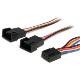 StarTech.com 12in 4 Pin Pwm Fan Extension Power Y Cable - F/M - For CPU Fan - Molex / Molex - 1 Each FAN4SPLIT12
