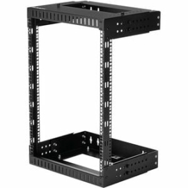 StarTech.com 2-Post 15U Heavy-Duty Wall Mount Network Rack, 19" Open Frame Server Rack With Adjustable Depth, Data Rack For It Equipment~ - 2-Post 15U Open Frame Network Rack With Adjustable Depth (12-20in) - Durable Heavy-duty 19" Data Server Rack - Eff