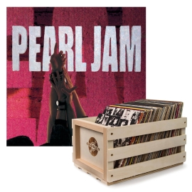 Crosley Record Storage Crate Pearl Jam Ten Vinyl Album Bundle SM-88985376871-B