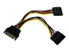 Startech.Com 6" Sata Power Y Splitter Cable Adapter - M/F, Ltw PYO2SATA