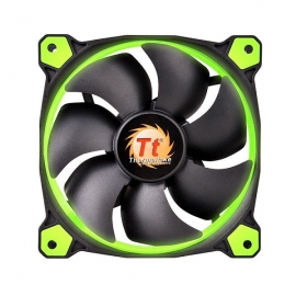 Thermaltake 140mm Case Fan: Riing 14 Green Led 1400rpm Fan Cl-f039-pl14gr-a*