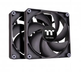 Thermaltake CL-F147-PL12BL-A120mm CT120 Performance PWM Fan (up to 2000RPM) Black Edition - 2 Fan Pack
