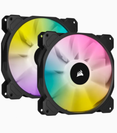 Corsair SP140 RGB ELITE, 140mm RGB LED Fan with AirGuide, Dual Pack with Lighting Node CORE CO-9050111-WW