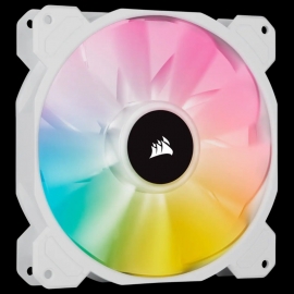 Corsair White SP140 RGB ELITE, 140mm RGB LED Fan with AirGuide, Single Pack CO-9050138-WW