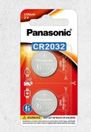 PANASONIC CR2032 3V 0.220AH 0.7WH LIMNO2 PACK QTY2 BATTERY CR2032-BP2(P)
