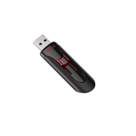 SanDisk Cruzer Glide 3.0 USB Flash Drive, CZ600 128GB, USB3.0, Black with red slider, retractable design, 5Y SDCZ600-128G-G35