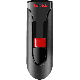 SanDisk Cruzer Glide 3.0 USB Flash Drive, CZ600 64GB, USB3.0, Black with red slider, retractable design, 5Y (SDCZ600-064G-G35)