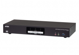 Aten Desktop Kvmp Switch 2 Port Dual Display 4k DisplayPort W/ Audio, Cables Included, 2x USB Port, Selection Via Front Panel CS1942DP-AT-U