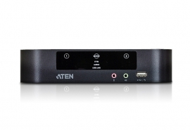 Aten 2 Port Usb 3.0 4K Dual Displayport Kvmp Switch Support Up To 4K Dci (4096 X 2160 @ 60 Hz)