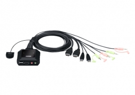 Aten 2 Port USB 4K @60Hz HDMI Cable KVM Switch CS22H-AT