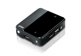 Aten 2 Port Usb 2.0 Displayport/ Audio 4k Kvm Switch Support Hdcp, 4096 X 2160 @ 60 Hz, Dp