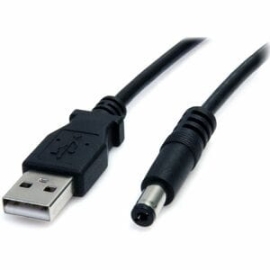 StarTech.com Standard Power Cord - 2 M - Charge Your 5V Dc Devices From Your Computer Through A USB 2.0 Port - Usb To Type M Barrel - Usb To 5.5mm - Usb To 5v Dc Cable -usb To Dc Plug USB2TYPEM2M